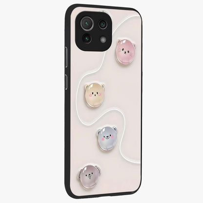 Puffy Face Parade Glass Case upright view showcasing adorable character artwork with cheerful animated theme.