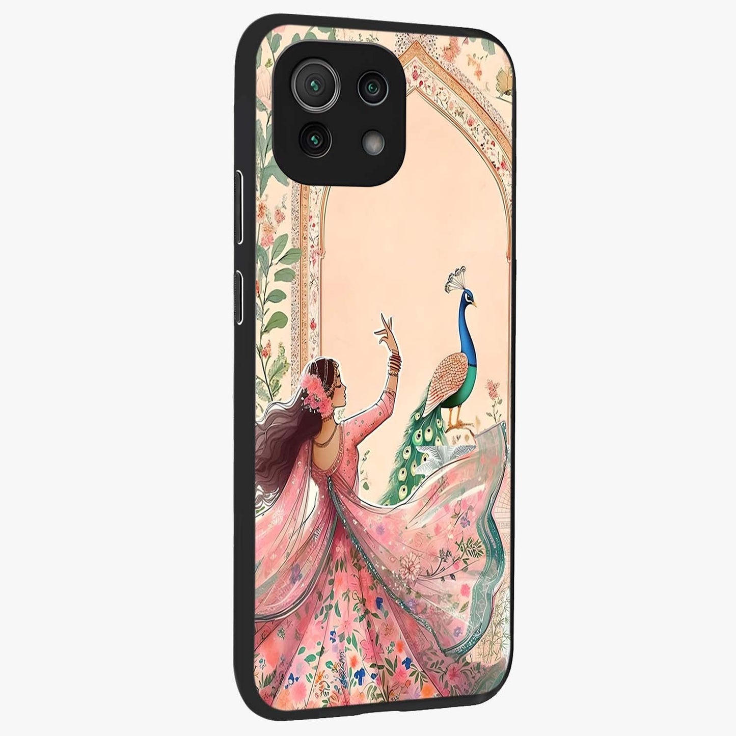 Royal Grace Muse Glass Case upright view showcasing stylish artistic artwork with sophisticated royal theme.