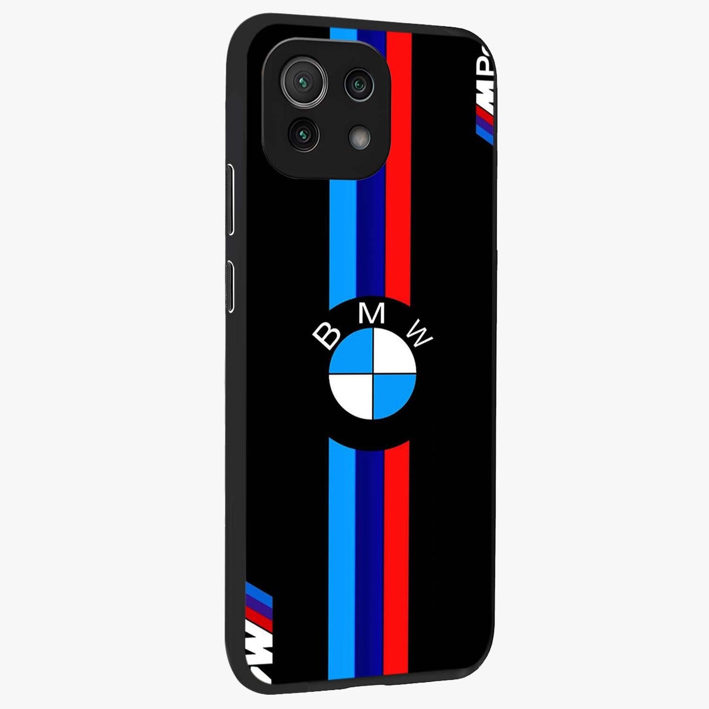 Turbo BMW Beast Glass Case upright view showcasing powerful car artwork with modern motorsport theme.