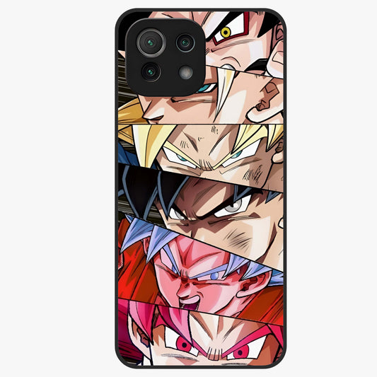 Anime Character Glass Case showing flat back view with vibrant anime artwork and glossy glass finish.
