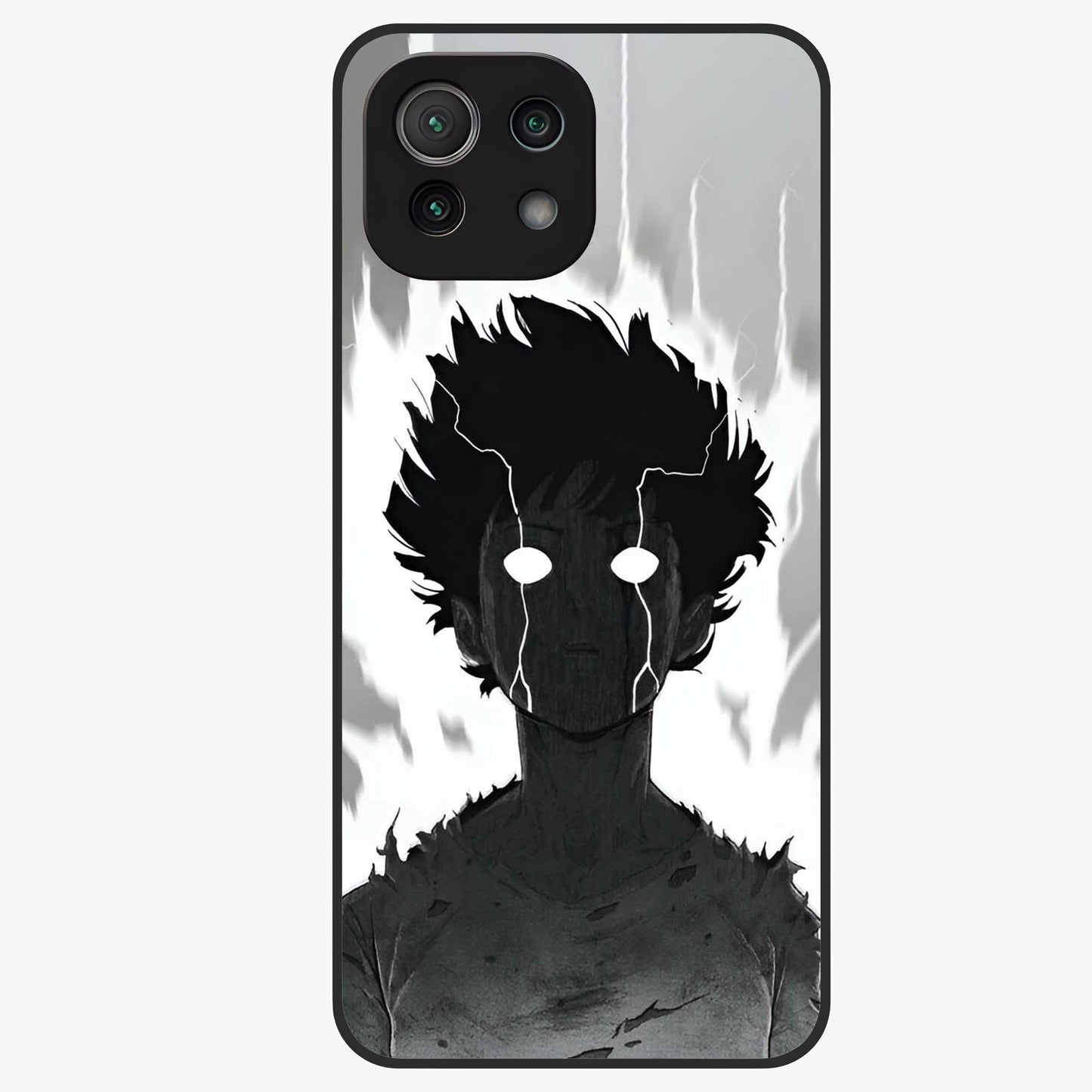 Awakened Inner Rage Glass Case showing flat back view with intense artistic artwork and glossy glass finish.