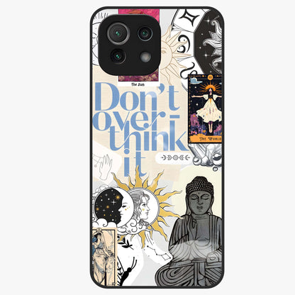 Ethereal Thoughts Glass Case showing flat back view with dreamy artistic artwork and glossy glass finish.