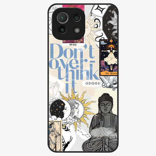 Ethereal Thoughts Glass Case showing flat back view with dreamy artistic artwork and glossy glass finish.