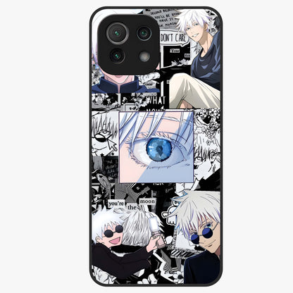 Infinity Sorcerer Chaos Glass Case showing flat back view with mystical sorcerer themed artwork and glossy glass finish.