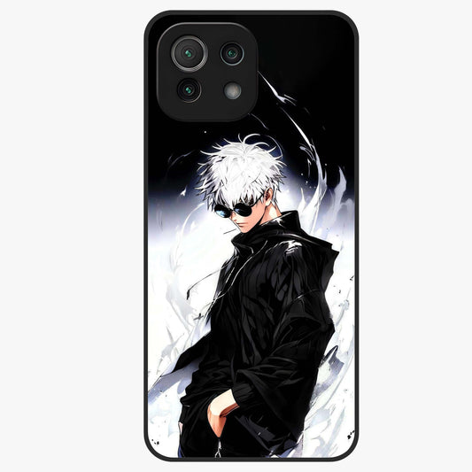 Limitless Shadow King Glass Case showing flat back view with powerful shadow warrior artwork and glossy glass finish.