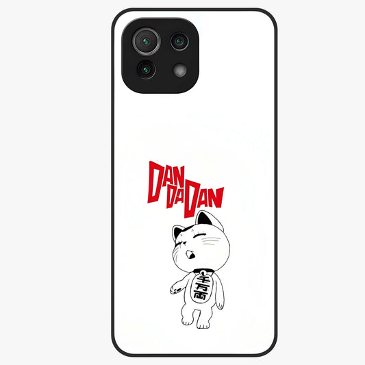 Playful Spirit Charm Glass Case showing flat back view with cheerful charm themed artwork and glossy glass finish.
