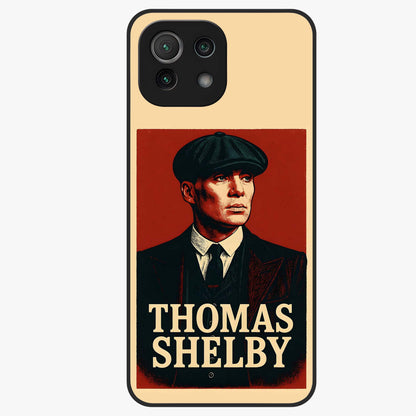 Vintage Mafia Authority Glass Case showing flat back view with bold vintage mafia inspired artwork and glossy glass finish.