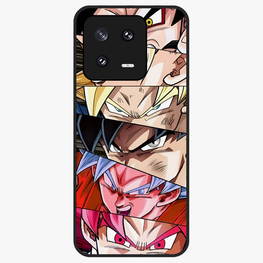 Anime Character Glass Case showing flat back view with vibrant anime artwork and glossy glass finish.