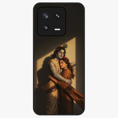 Divine Eternal Love Glass Case showing flat back view with spiritual love themed artwork and glossy glass finish.