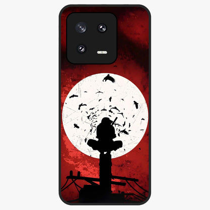 Itachi Limited Edition Naruto Anime Glass Case showing flat back view with iconic anime character artwork and glossy glass finish.