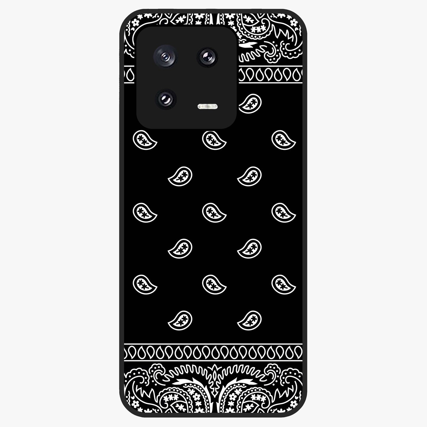 Retro Rebel Threads Glass Case showing flat back view with vintage street style artwork and glossy glass finish.