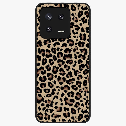 Savage Chic Pattern Glass Case showing flat back view with stylish patterned artwork and glossy glass finish.