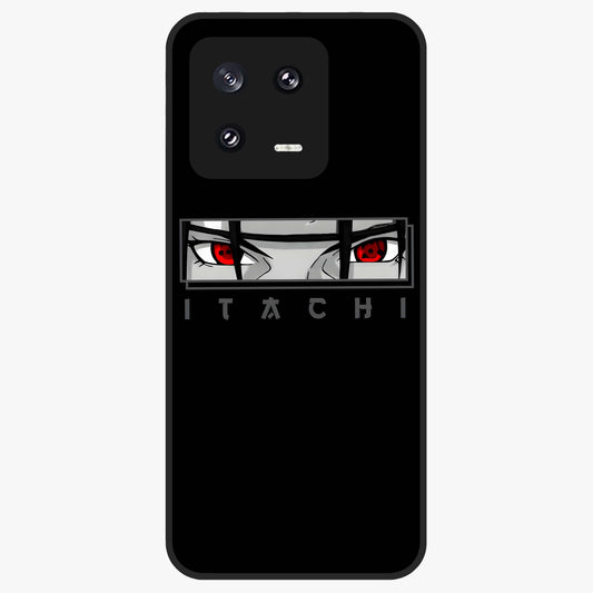 Scarlet Gaze Dominance Glass Case showing flat back view with striking red themed artwork and glossy glass finish.