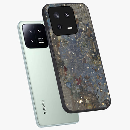 Aesthetic Astrolophia Glass Case displayed in angled mockup highlighting artistic aesthetic elements and smooth glass surface.