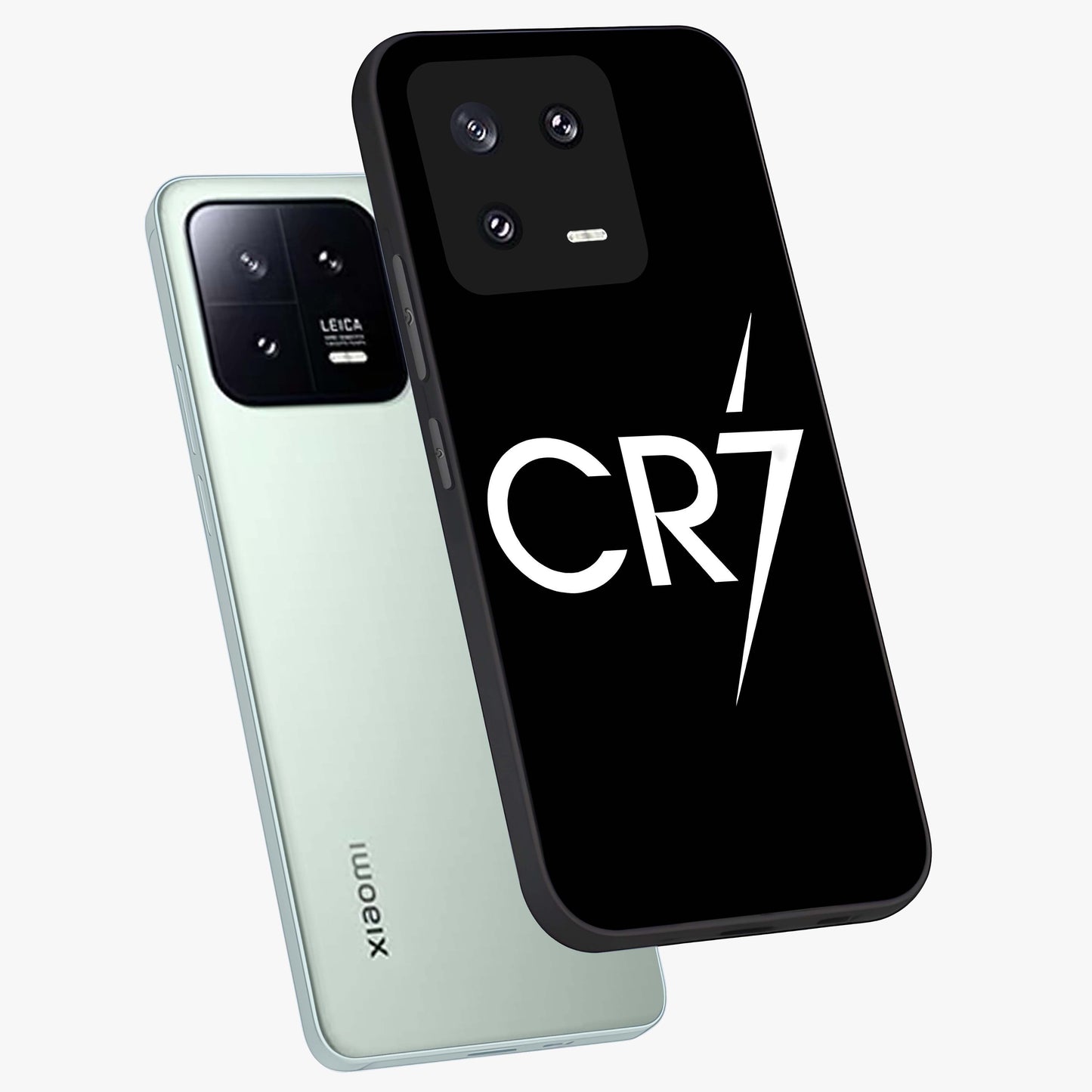 Cr7 Elite Strike Glass Case displayed in angled mockup highlighting powerful sports graphic with bold athletic theme.
