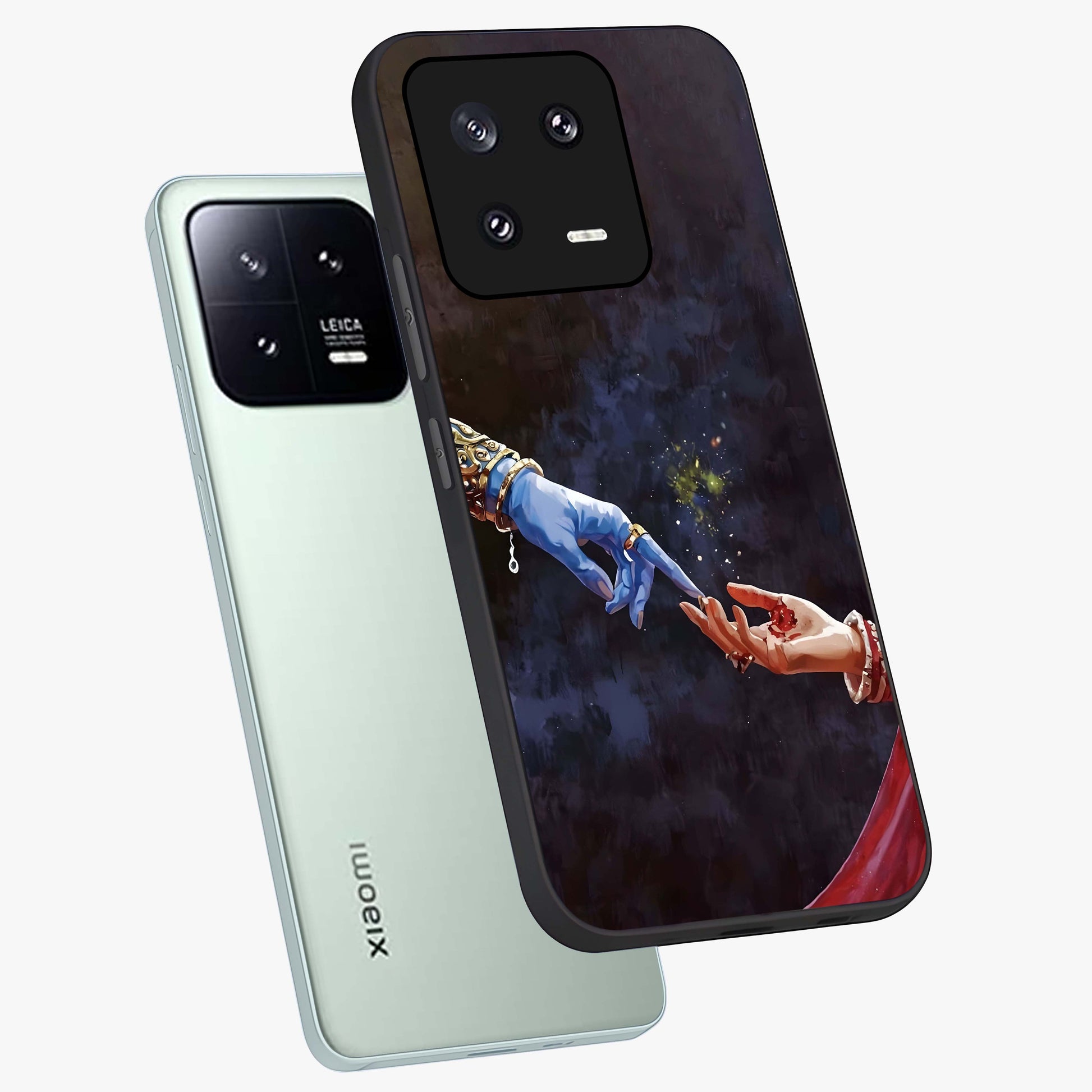 Divine Touch Eternal Glass Case displayed in angled mockup highlighting elegant divine inspired design with calm aesthetic style.