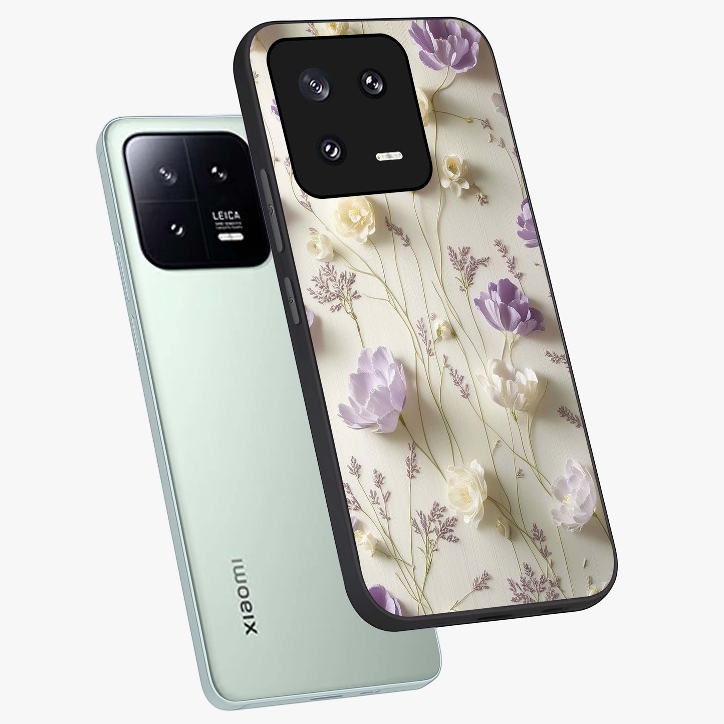 Lilac Breeze Harmony Glass Case displayed in angled mockup highlighting calm lilac breeze design with soothing aesthetic style.