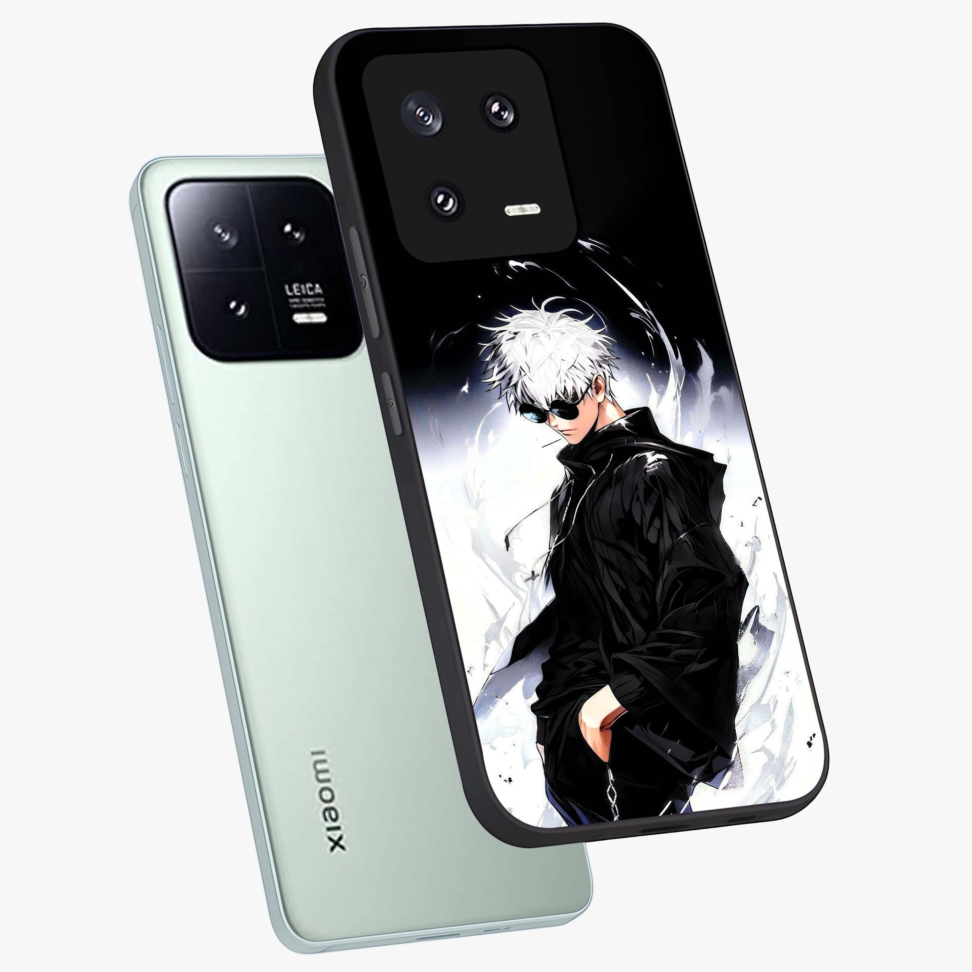 Limitless Shadow King Glass Case displayed in angled mockup highlighting dramatic dark hero design with intense aesthetic.