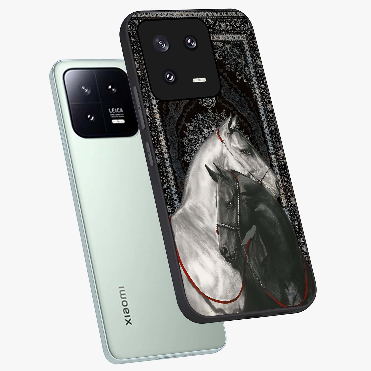 Majestic Ride Legacy Glass Case displayed in angled mockup highlighting sleek vehicle design with bold racing aesthetic.