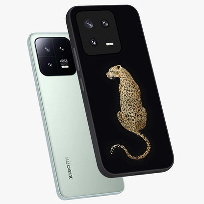 Regal Leopard Glass Case displayed in angled mockup highlighting powerful animal illustration with stylish wild aesthetic.