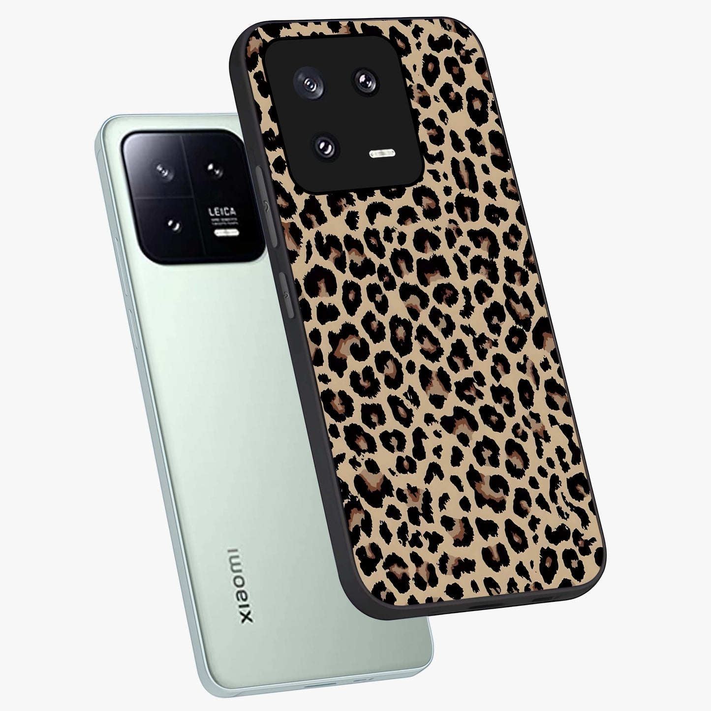 Savage Chic Pattern Glass Case displayed in angled mockup highlighting bold fashion inspired design with chic aesthetic.