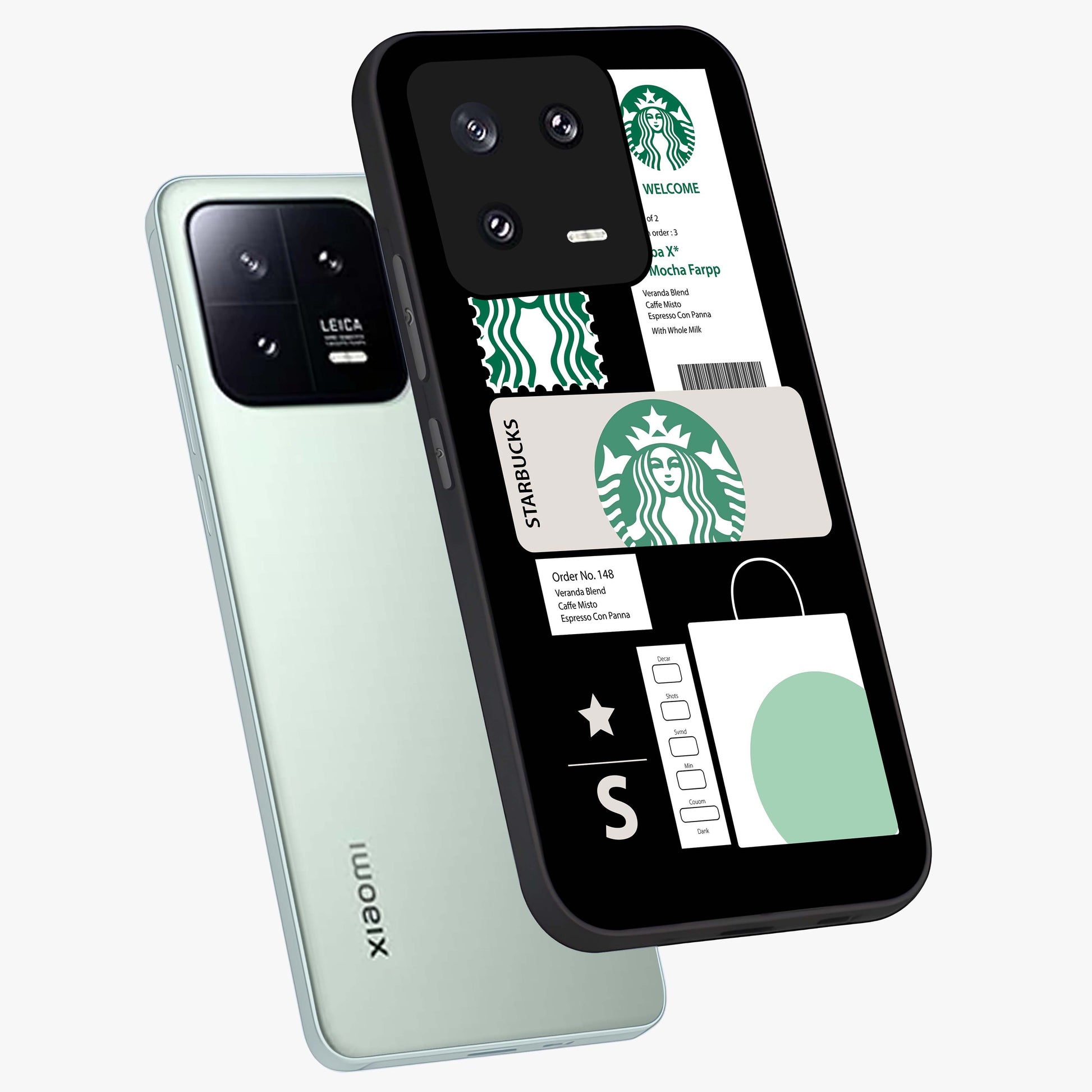 Starbucks Mocha Glass Case displayed in angled mockup highlighting stylish mocha themed design with cozy café aesthetic.