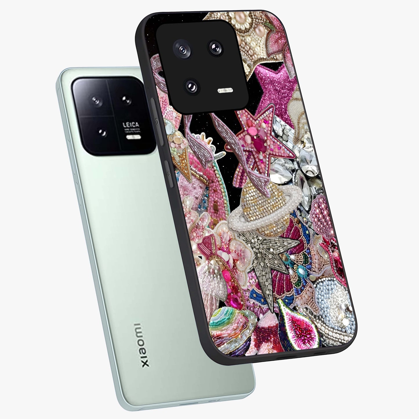 Starlit Jewel Dream Glass Case displayed in angled mockup highlighting glowing celestial jewel design with dreamy aesthetic.