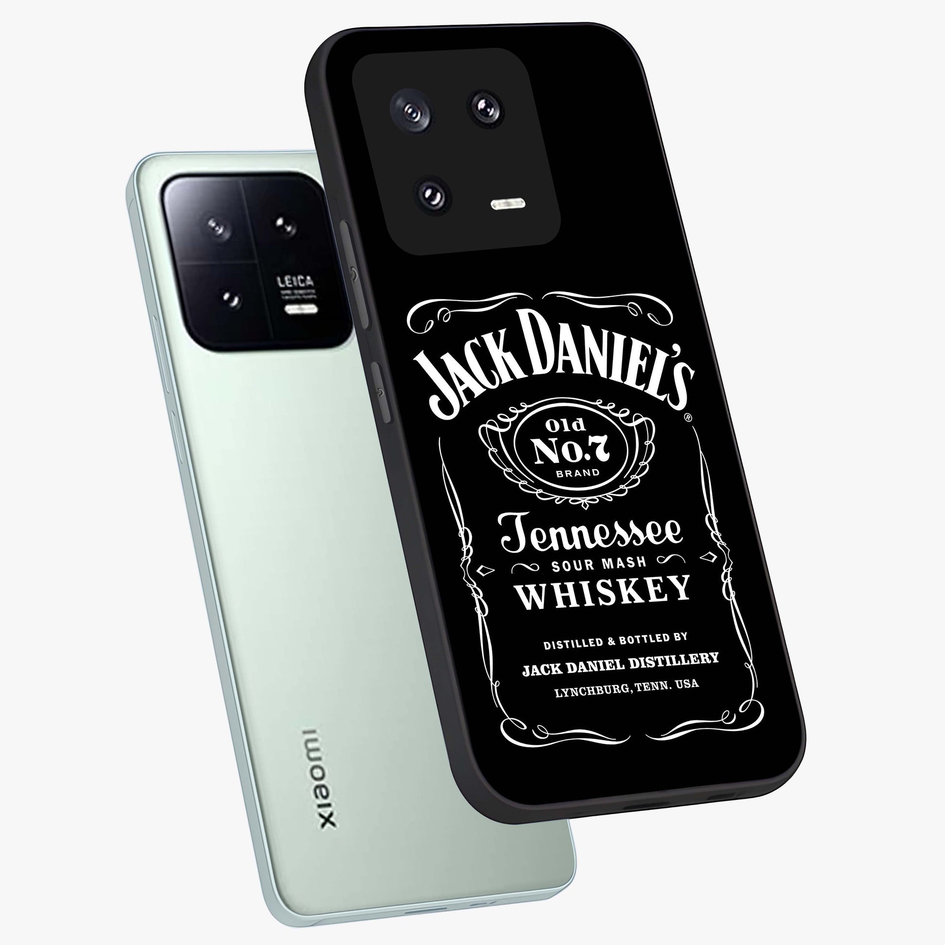 Vintage Whiskey Heritage Glass Case displayed in angled mockup highlighting retro beverage themed design with heritage aesthetic.