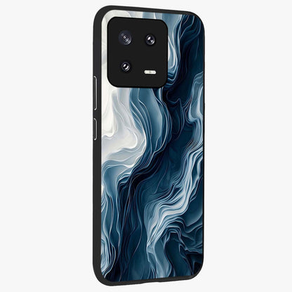 Ethereal Paper Marble Glass Case upright view showcasing smooth marble artwork with refined minimalist theme.