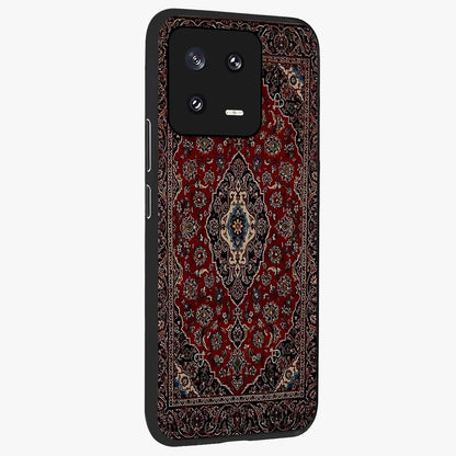 Heritage Carpet Royale Glass Case upright view showcasing detailed ornamental artwork with luxurious traditional theme.