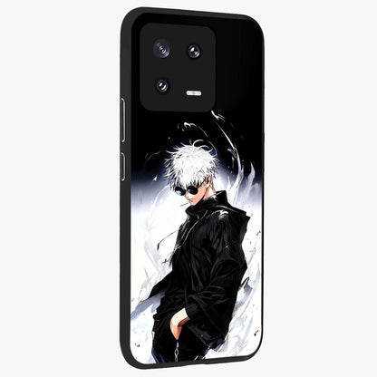 Limitless Shadow King Glass Case upright view showcasing bold shadow warrior artwork with epic fantasy theme.
