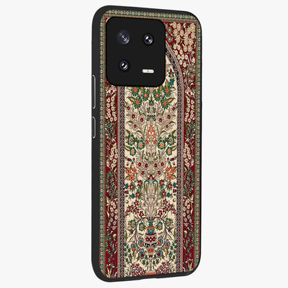 Persian Inspired Glass Case upright view showcasing decorative Persian artwork with rich heritage theme.