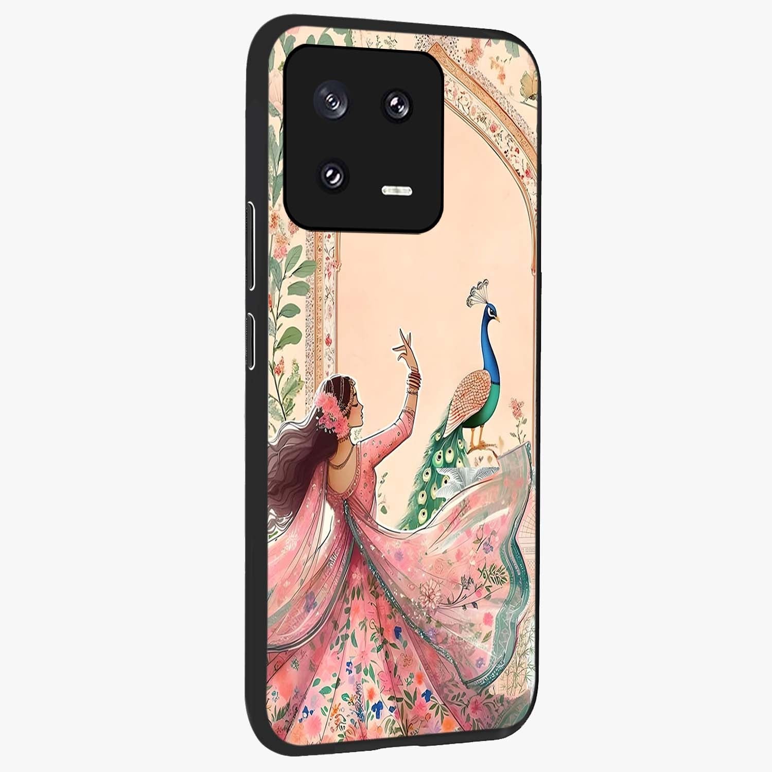 Royal Grace Muse Glass Case upright view showcasing stylish artistic artwork with sophisticated royal theme.