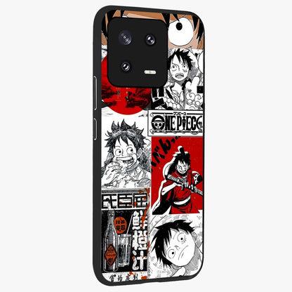 Strawhat Chaos Panels Glass Case upright view showcasing energetic anime artwork with bold adventure theme.