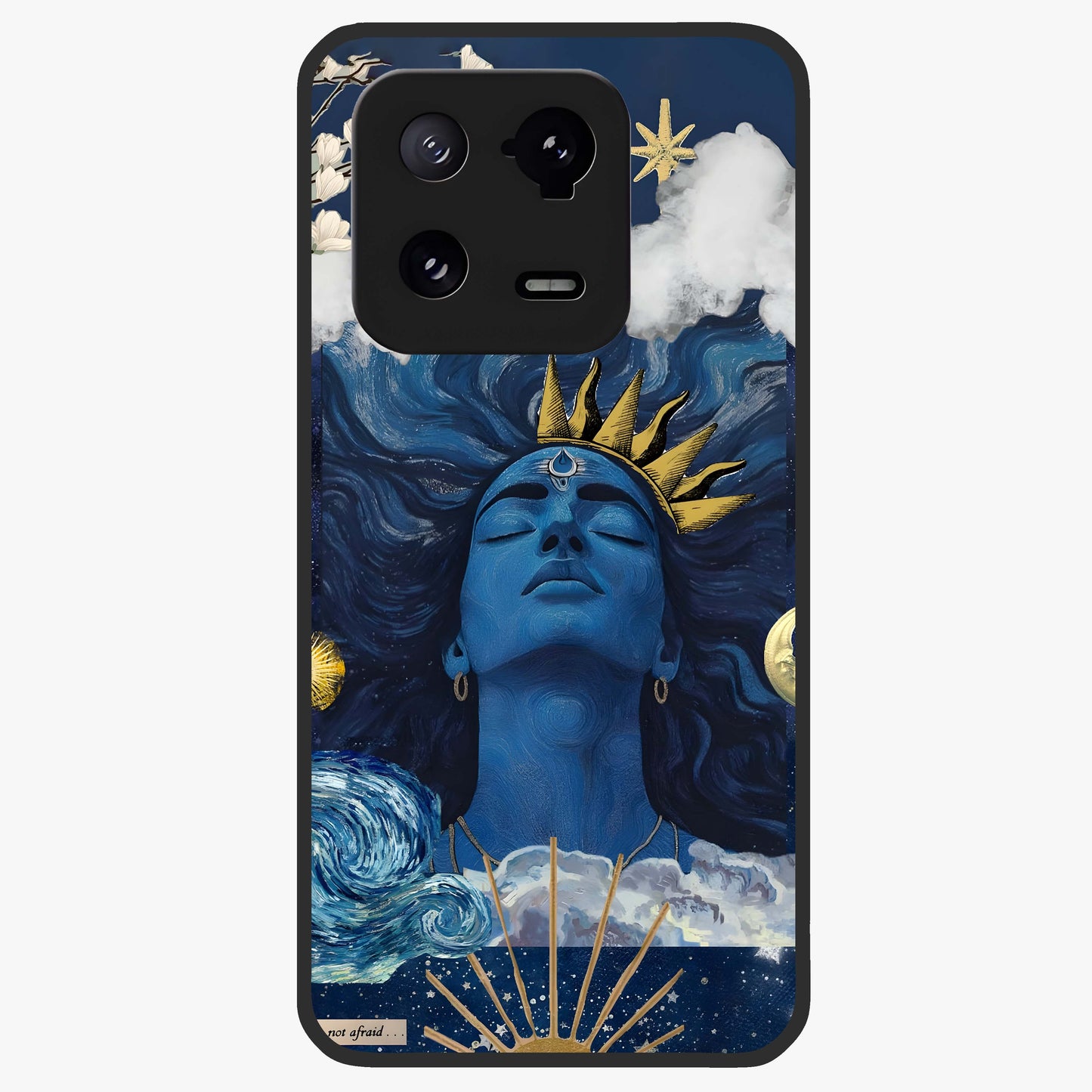 Aesthetic Lord Shiva Glass Case showing flat back view with divine Shiva artwork and glossy glass finish.