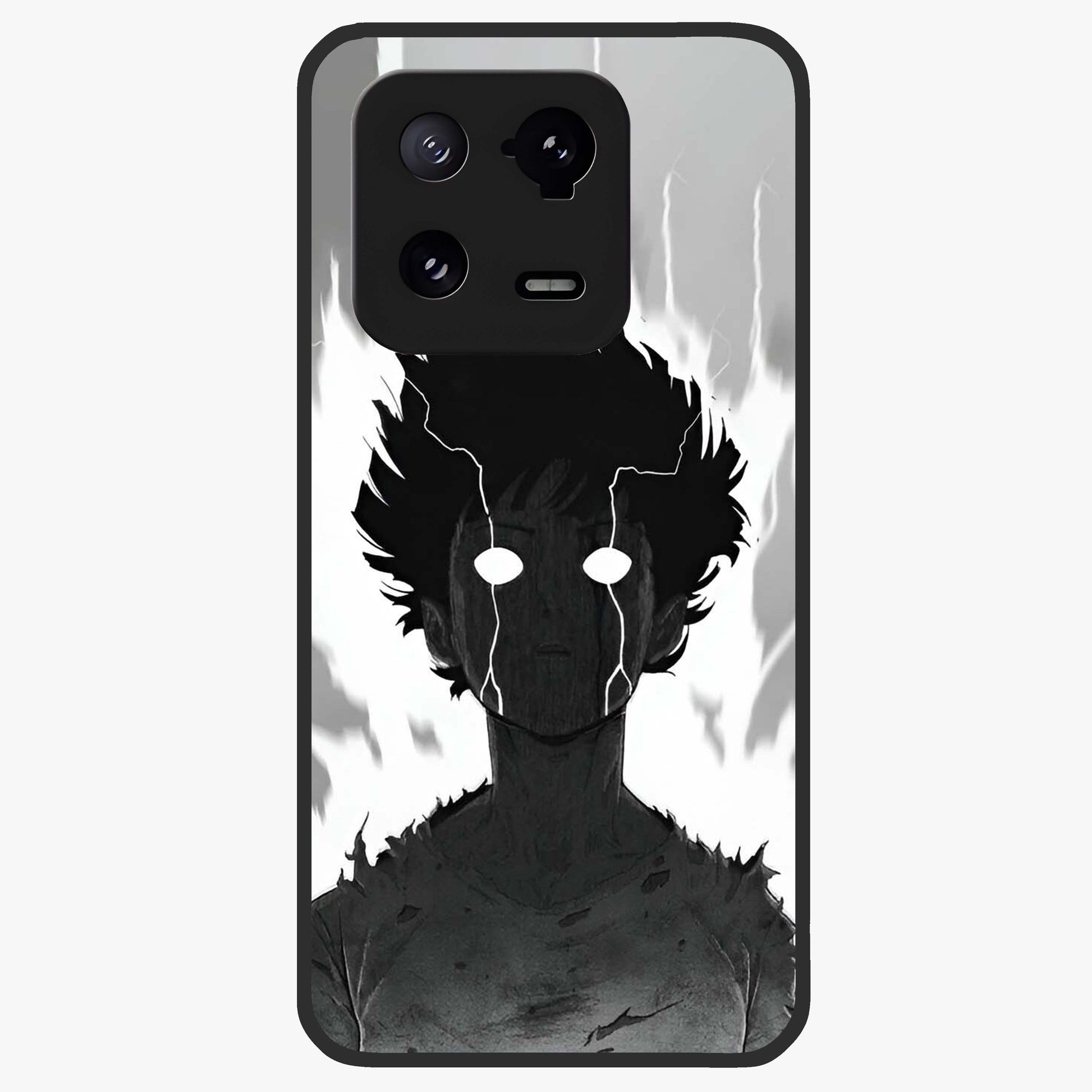 Awakened Inner Rage Glass Case showing flat back view with intense artistic artwork and glossy glass finish.