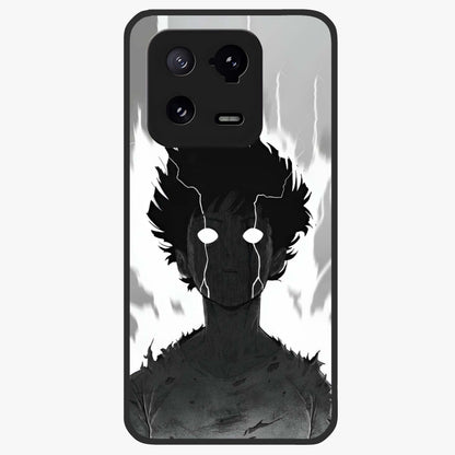 Awakened Inner Rage Glass Case showing flat back view with intense artistic artwork and glossy glass finish.