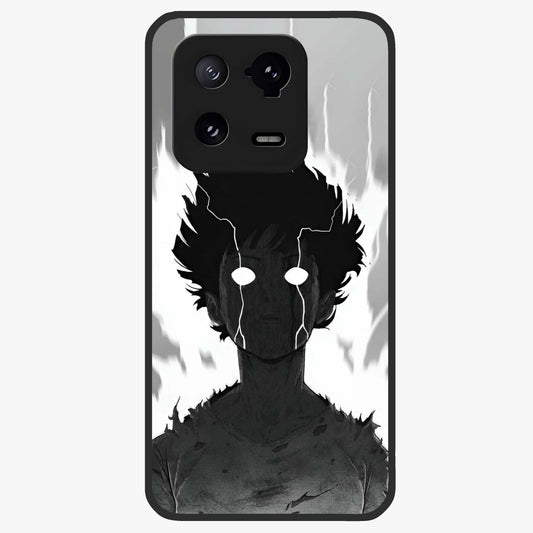 Awakened Inner Rage Glass Case showing flat back view with intense artistic artwork and glossy glass finish.