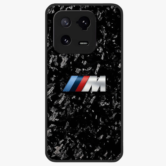 Carbon Speed Mark Glass Case showing flat back view with sporty carbon pattern artwork and glossy glass finish.