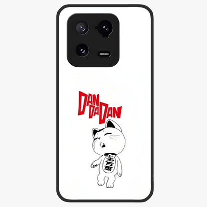 Playful Spirit Charm Glass Case showing flat back view with cheerful charm themed artwork and glossy glass finish.