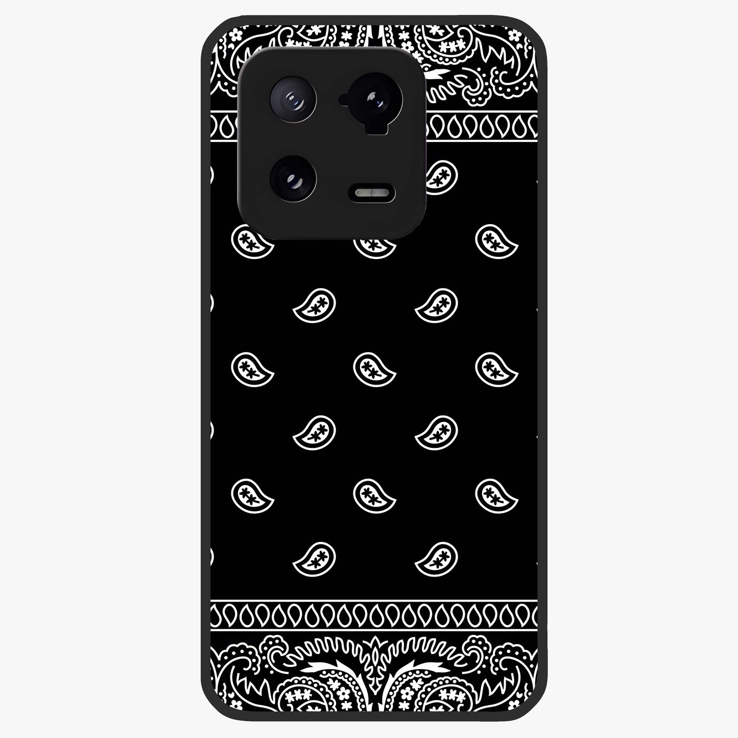 Retro Rebel Threads Glass Case showing flat back view with vintage street style artwork and glossy glass finish.