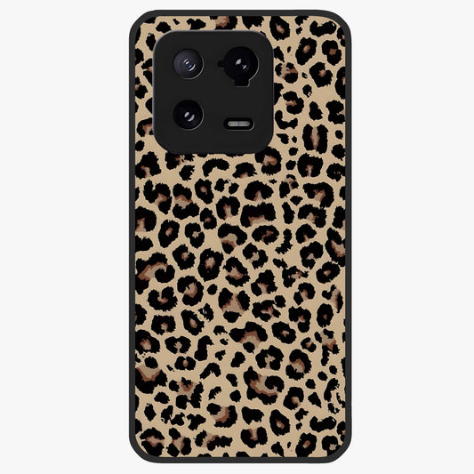 Savage Chic Pattern Glass Case showing flat back view with stylish patterned artwork and glossy glass finish.