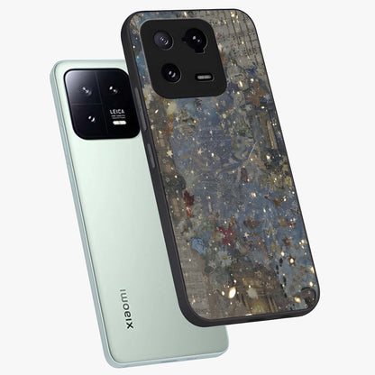 Aesthetic Astrolophia Glass Case displayed in angled mockup highlighting artistic aesthetic elements and smooth glass surface.