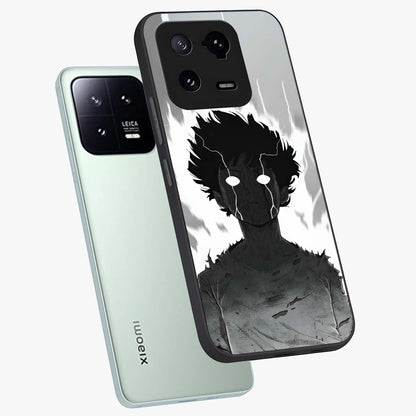 Awakened Inner Rage Glass Case displayed in angled mockup highlighting powerful graphic design and bold artistic theme.