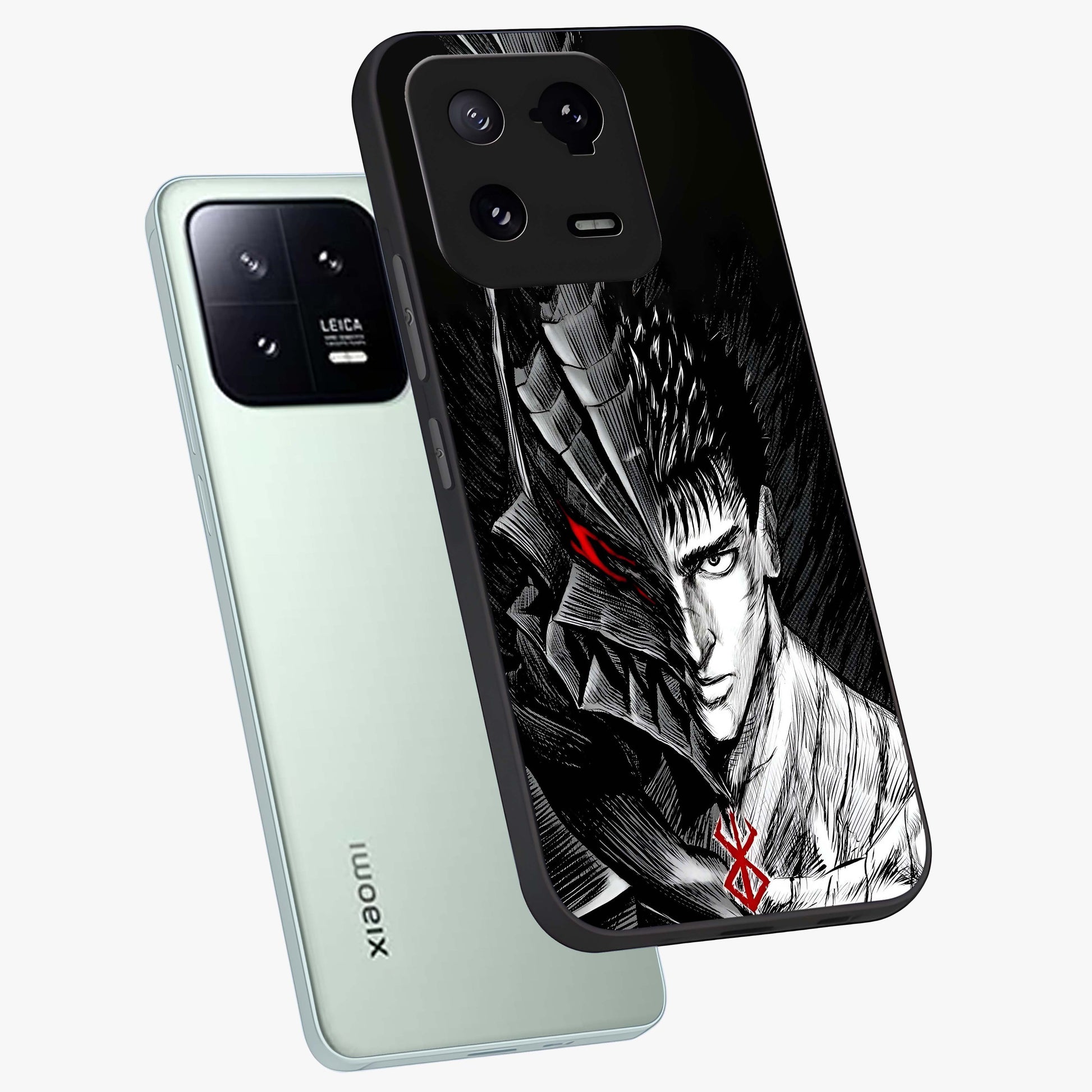 Berserker Blood Oath Glass Case displayed in angled mockup highlighting dark fantasy graphic design and powerful theme.