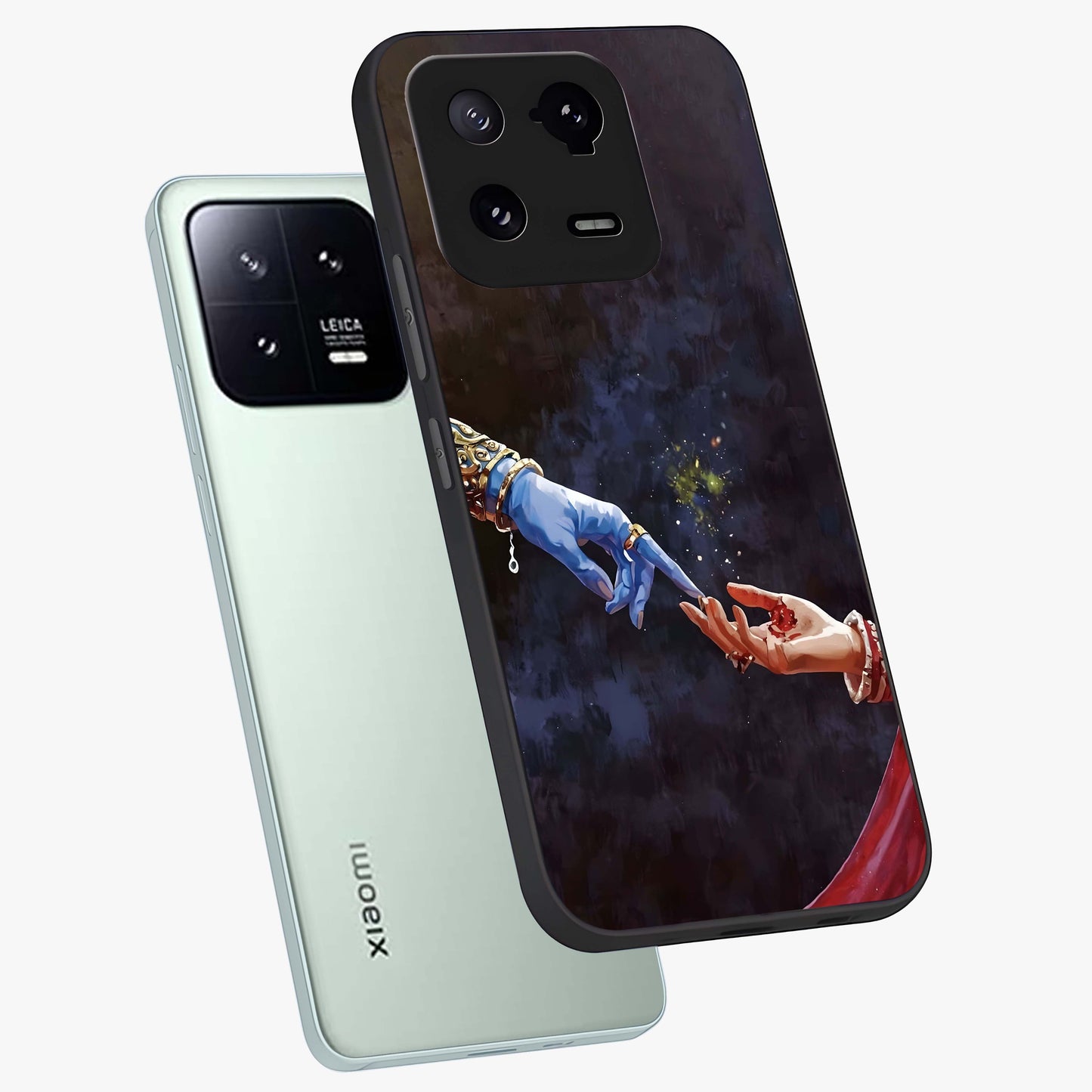 Divine Touch Eternal Glass Case displayed in angled mockup highlighting elegant divine inspired design with calm aesthetic style.