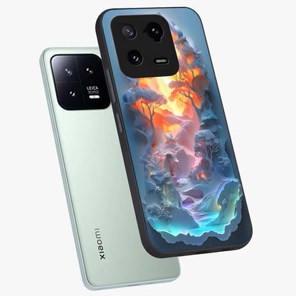Glow Forest Portal Glass Case displayed in angled mockup highlighting mystical forest design with magical glowing aesthetic.