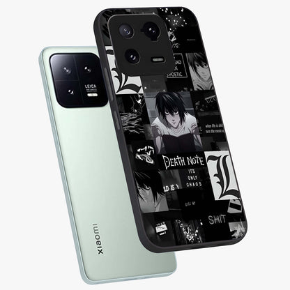 Midnight Chaos Mind Glass Case displayed in angled mockup highlighting chaotic artistic design with dramatic midnight aesthetic.