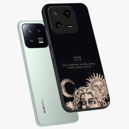 Mystic Victory Aura Glass Case displayed in angled mockup highlighting energetic aura design with bold mystical aesthetic.