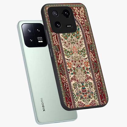 Persian Inspired Glass Case displayed in angled mockup highlighting intricate traditional design with elegant cultural aesthetic.